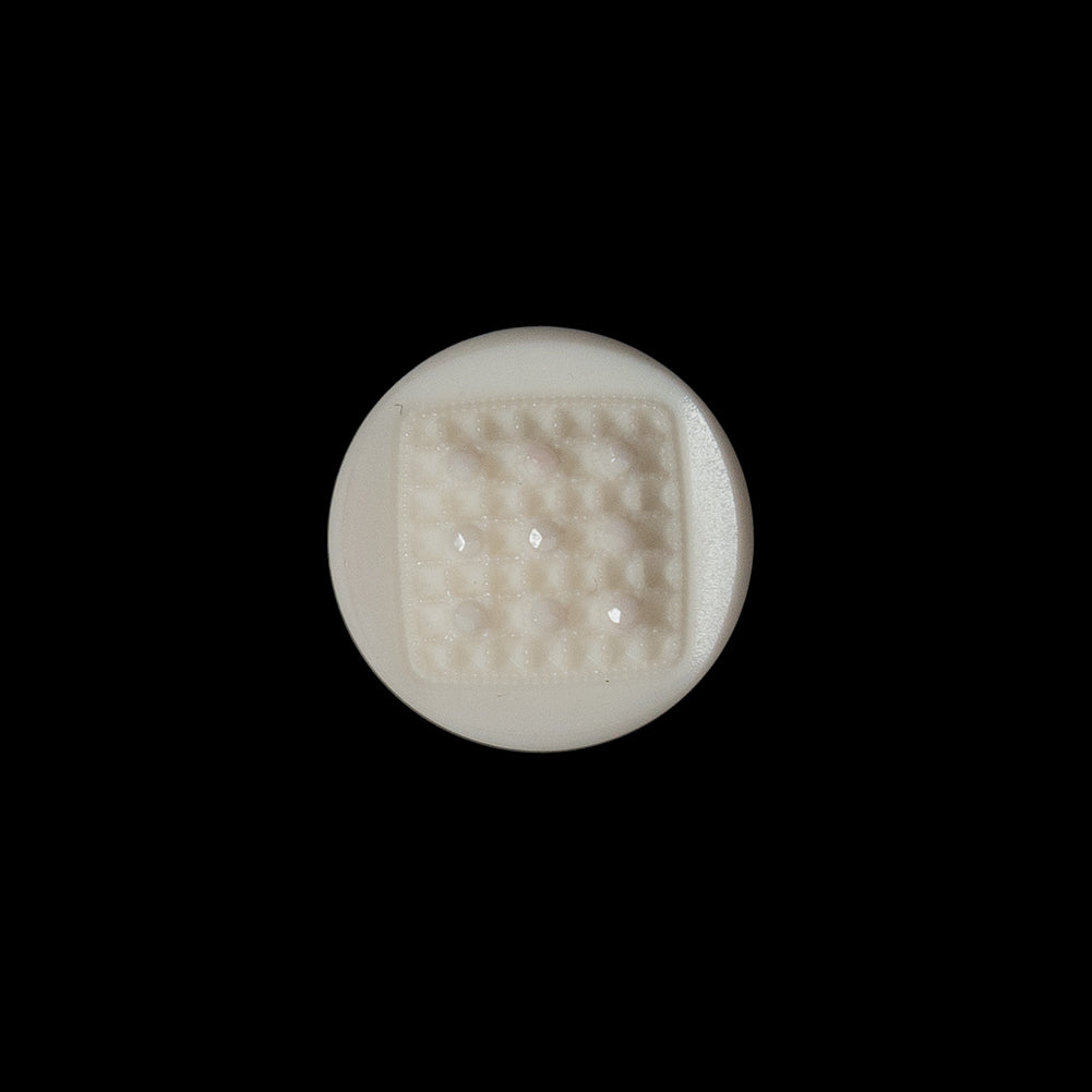 Italian Beige Textural Shank Back Button - 24L/15mm Italian Beige Textural Shank Back Button - 24L/15mm