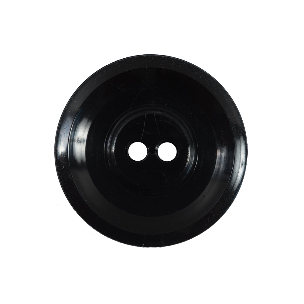 Italian Black and Gray Geometric 2-Hole Button - 40L/25mm - Detail Italian Black and Gray Geometric 2-Hole Button - 40L/25mm - Detail