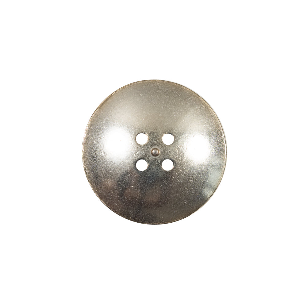 Italian White and Gold Metal 4-Hole Button - 32L/20mm Detail Italian White and Gold Metal 4-Hole Button - 32L/20mm Detail