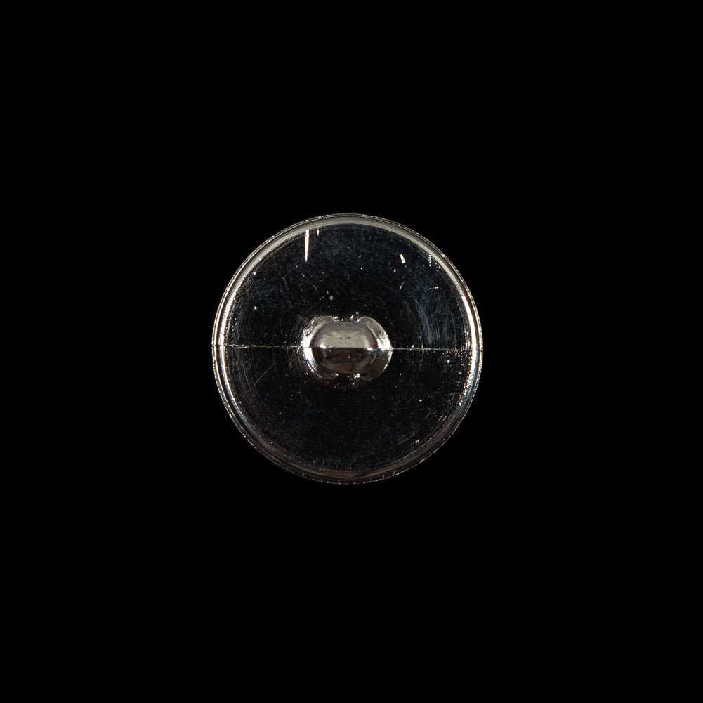 Italian Silver Chrome Plated Plastic Button - 24L/15mm - Detail Italian Silver Chrome Plated Plastic Button - 24L/15mm - Detail