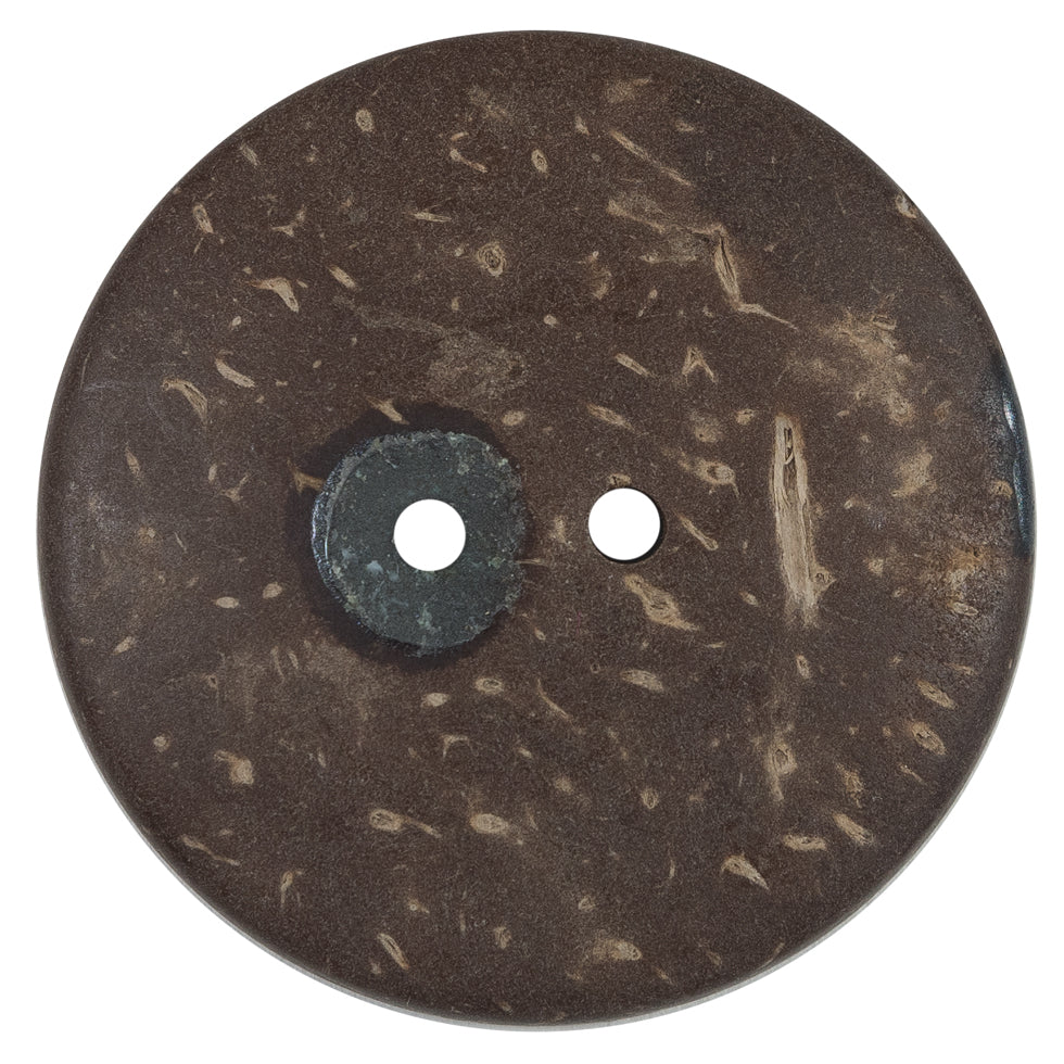 Italian Black and Blue Swirl 2-Hole Button - 64L/40.5mm Detail Italian Black and Blue Swirl 2-Hole Button - 64L/40.5mm Detail