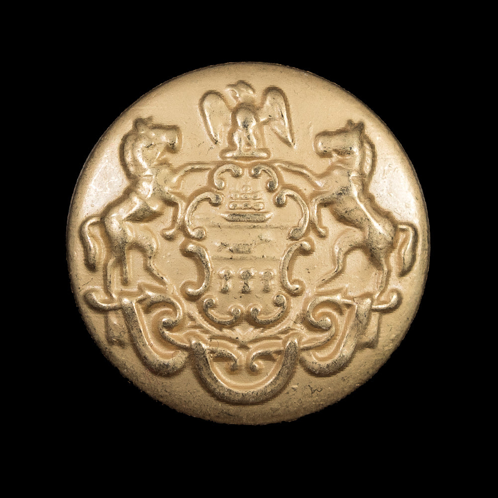 Italian Gold Metal Crest Button - 44L/28mm Italian Gold Metal Crest Button - 44L/28mm