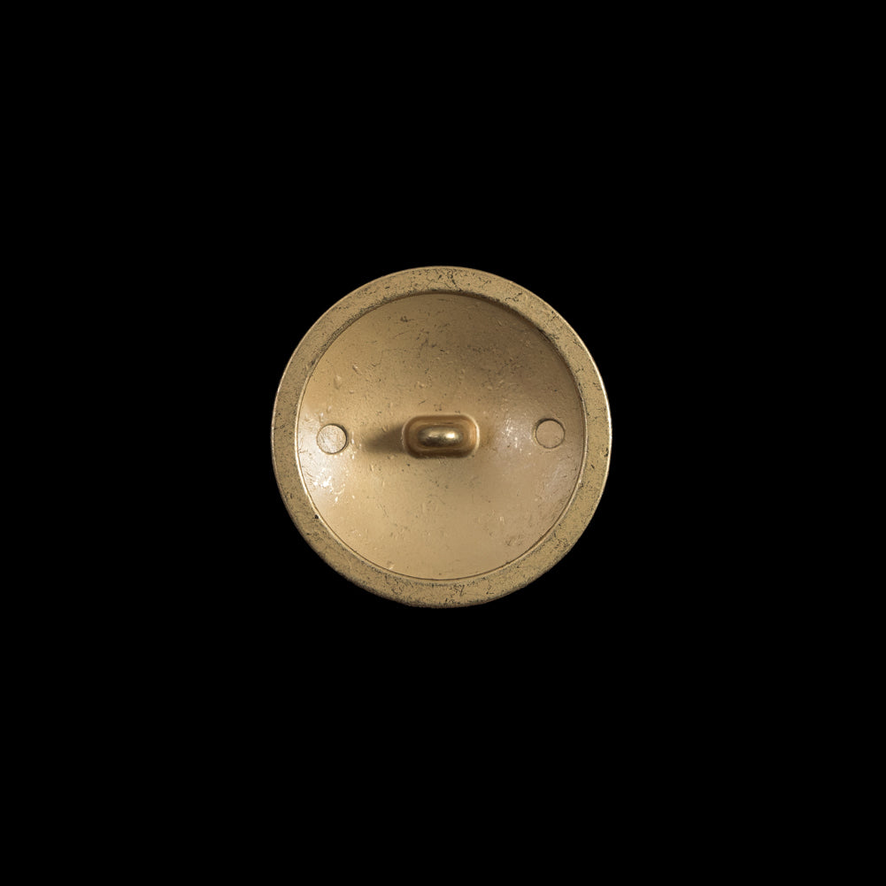 Italian Gold Metal Crest Button - 24L/15mm - Detail Italian Gold Metal Crest Button - 24L/15mm - Detail