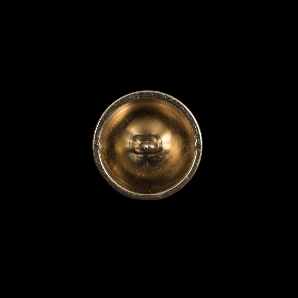 Italian Gold Metal Crest Button - 24L/15mm Detail Italian Gold Metal Crest Button - 24L/15mm Detail