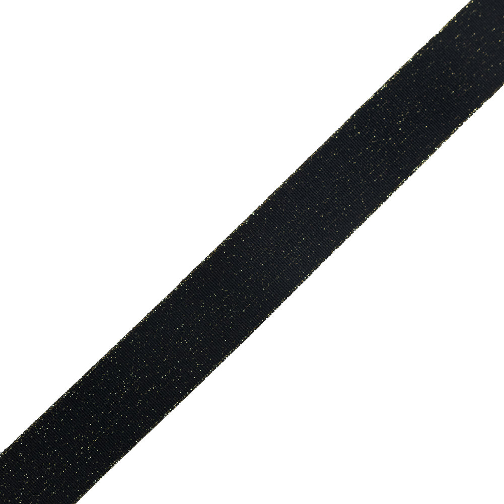Italian Black and Metallic Gold Elastic Trim - 1.25" Italian Black and Metallic Gold Elastic Trim - 1.25"