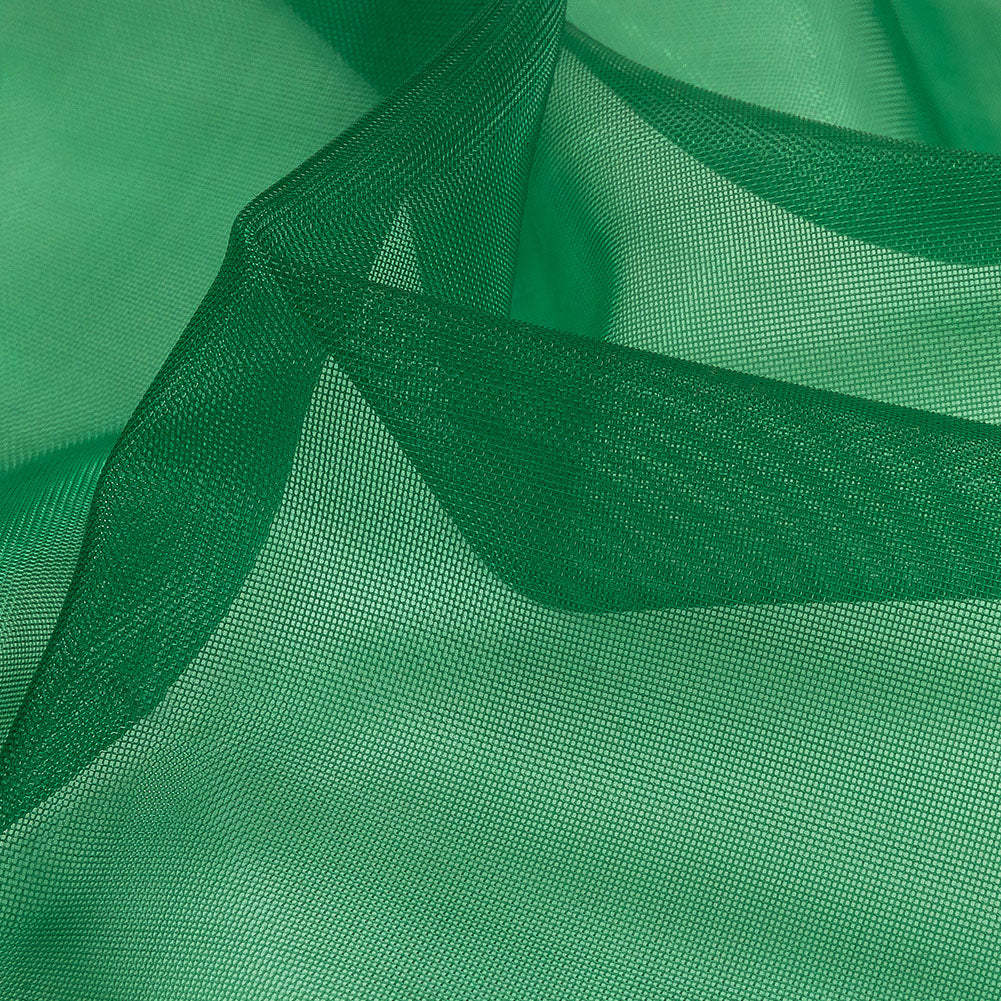 Stiff Polyester Organdy - Kelly Green - Rhiannon Collection Folded Stiff Polyester Organdy - Kelly Green - Rhiannon Collection Folded