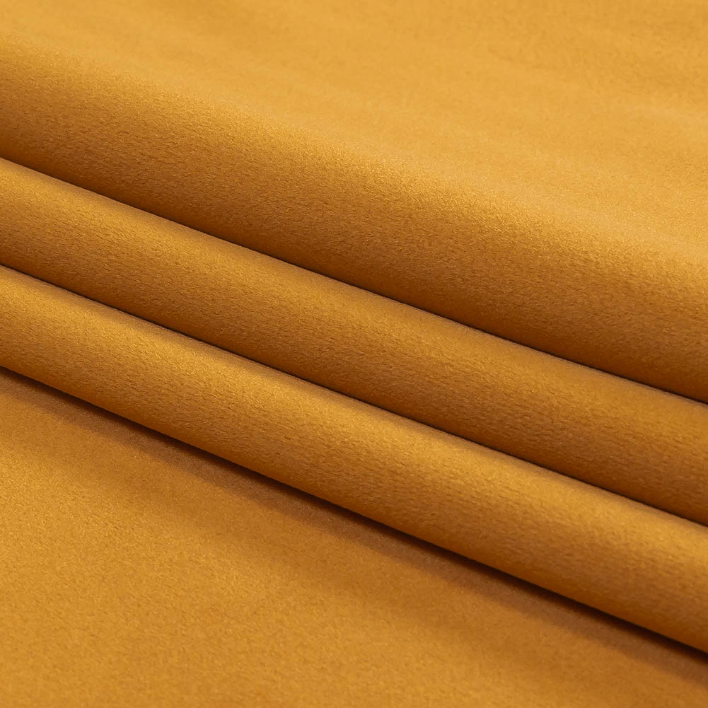 Honey Yellow Creamy Polyester Velvet - Folded Honey Yellow Creamy Polyester Velvet - Folded