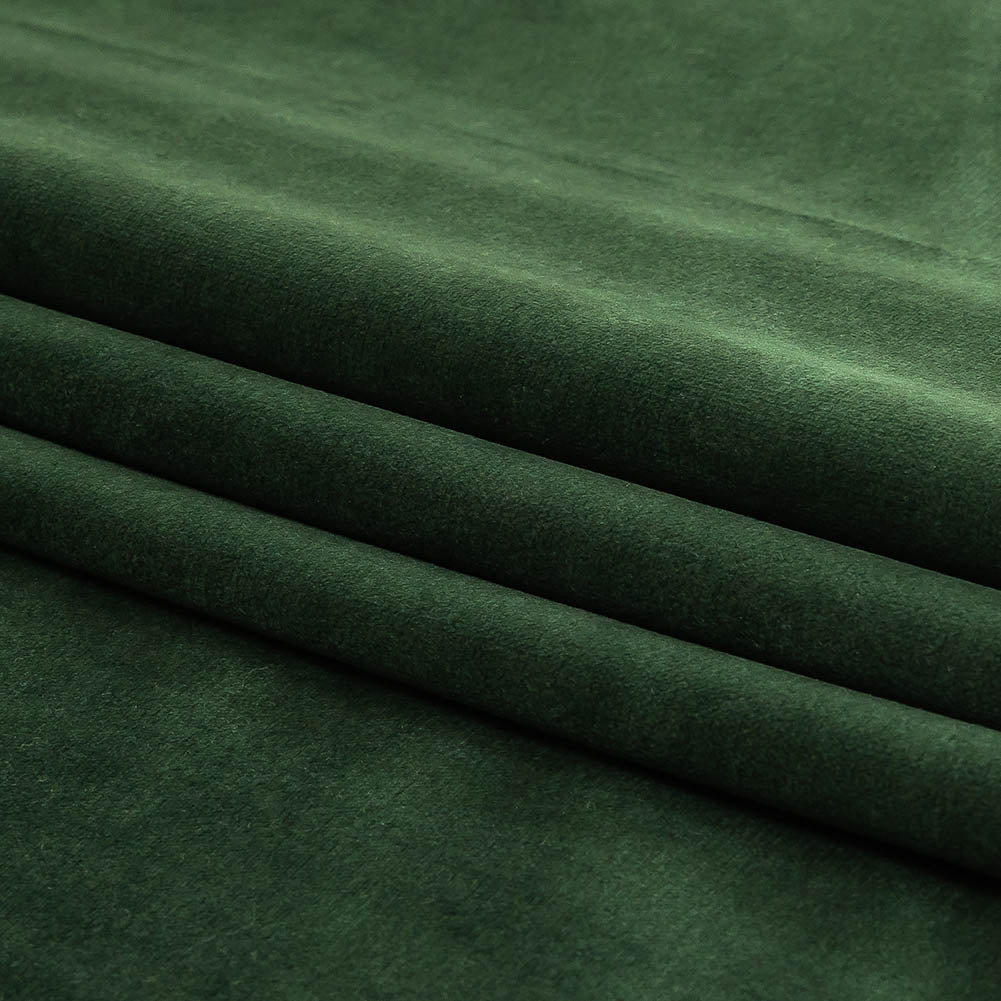 Moss Green Creamy Polyester Velvet - Folded Moss Green Creamy Polyester Velvet - Folded