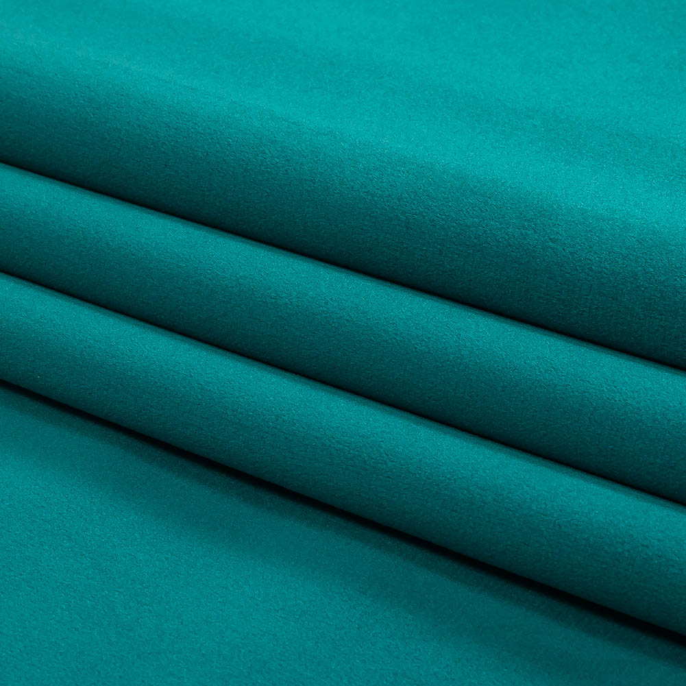 Harbor Blue Creamy Polyester Velvet - Folded Harbor Blue Creamy Polyester Velvet - Folded