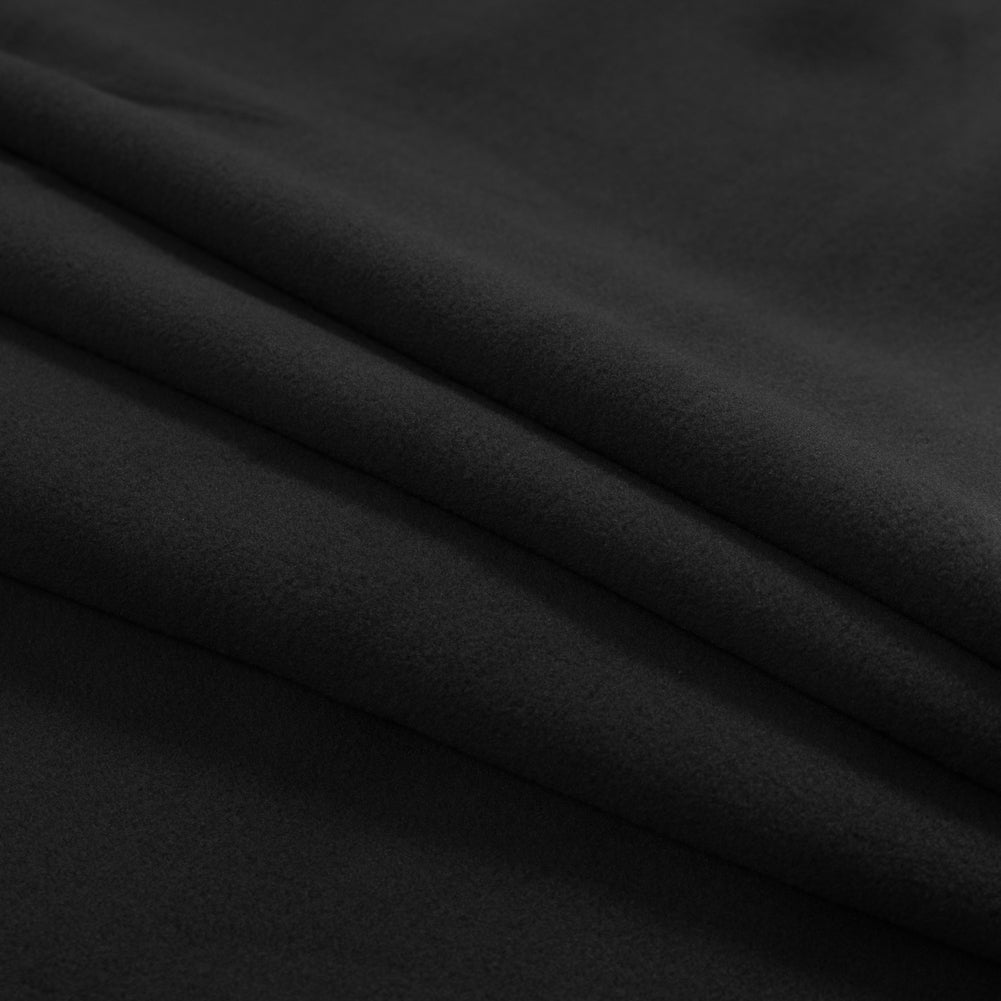 Black No Pill Polyester Fleece - Detail Black No Pill Polyester Fleece - Detail