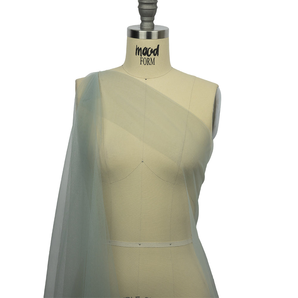 Leonardo Gray Blue Soft Nylon Tulle - Detail Leonardo Gray Blue Soft Nylon Tulle - Detail