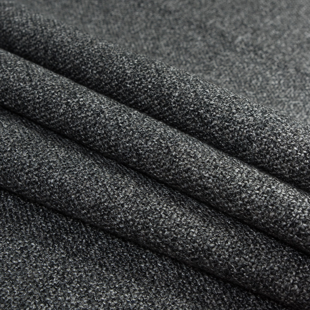 Charcoal Upholstery Tweed - Folded Charcoal Upholstery Tweed - Folded