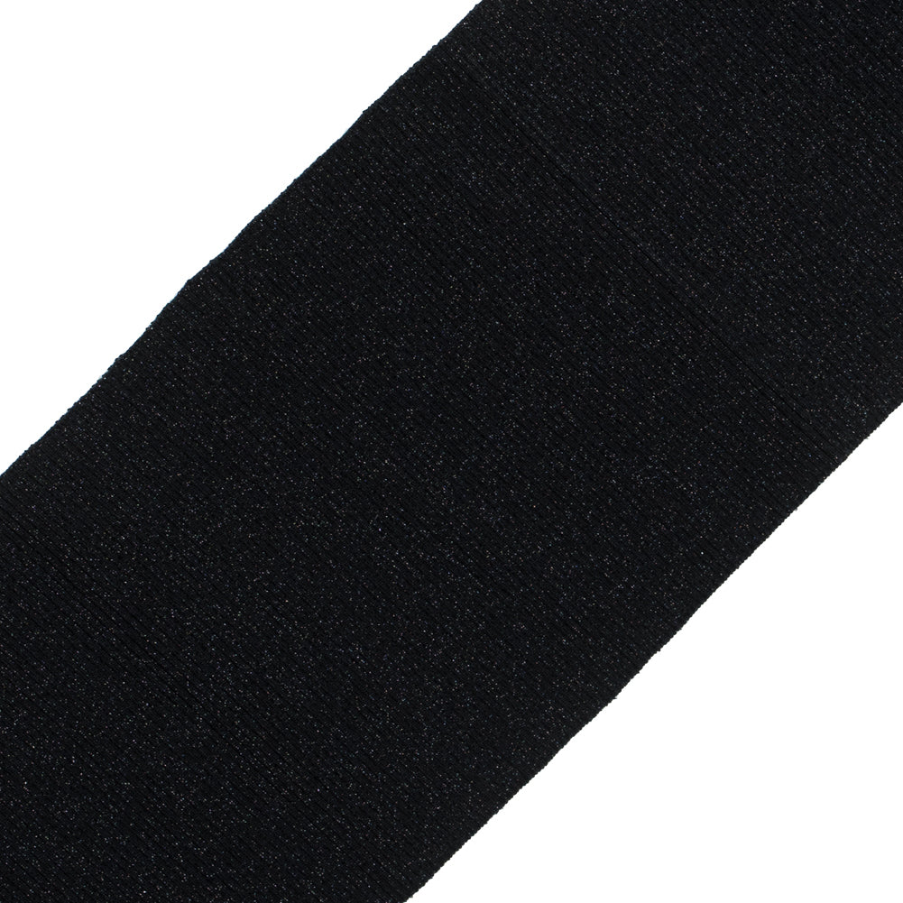 Black Sparkle Rib Knit Trim - 7 x 29 - Detail Black Sparkle Rib Knit Trim - 7 x 29 - Detail