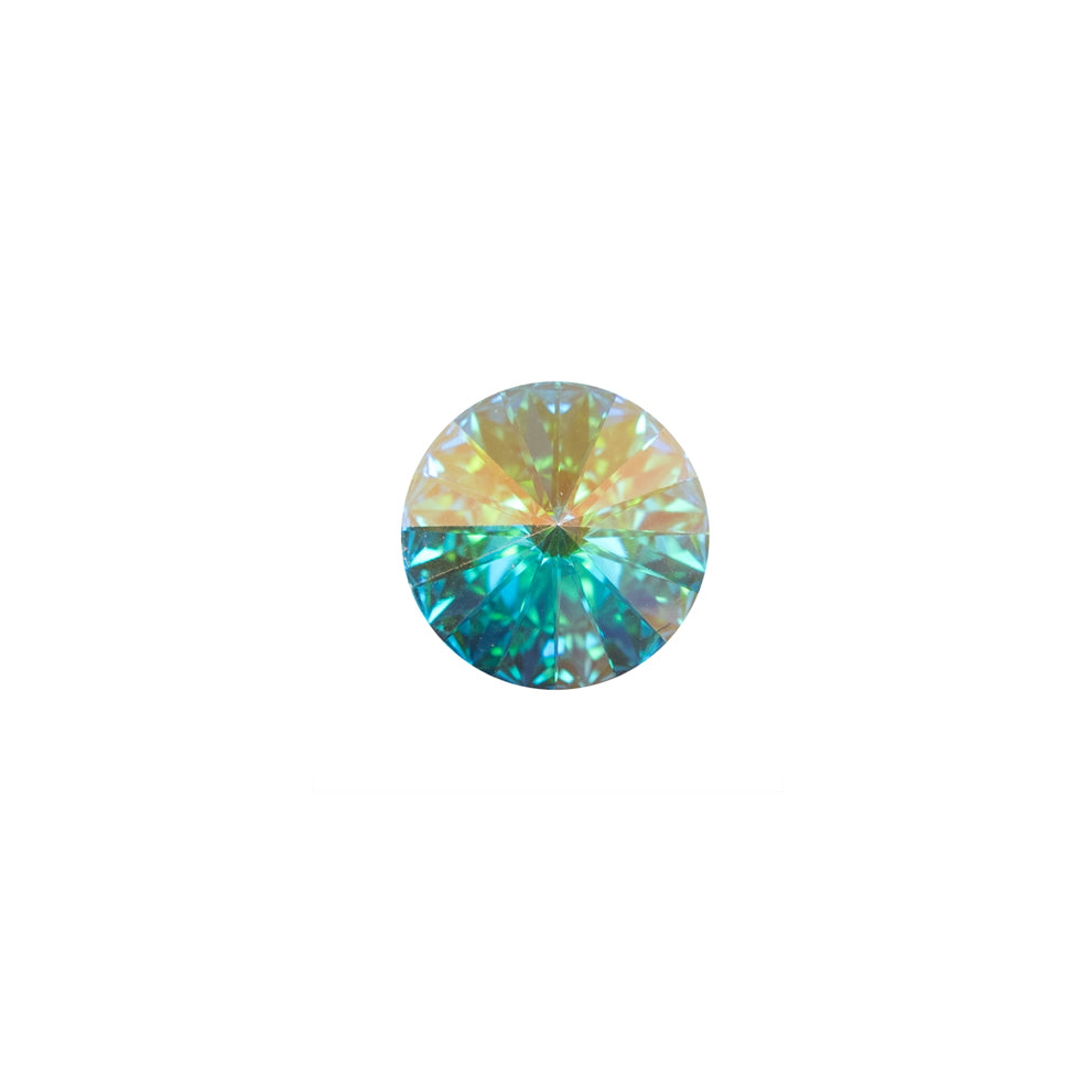 Swarovski Iridescent Crystal Shank Back Button - 18L/11.5mm Swarovski Iridescent Crystal Shank Back Button - 18L/11.5mm