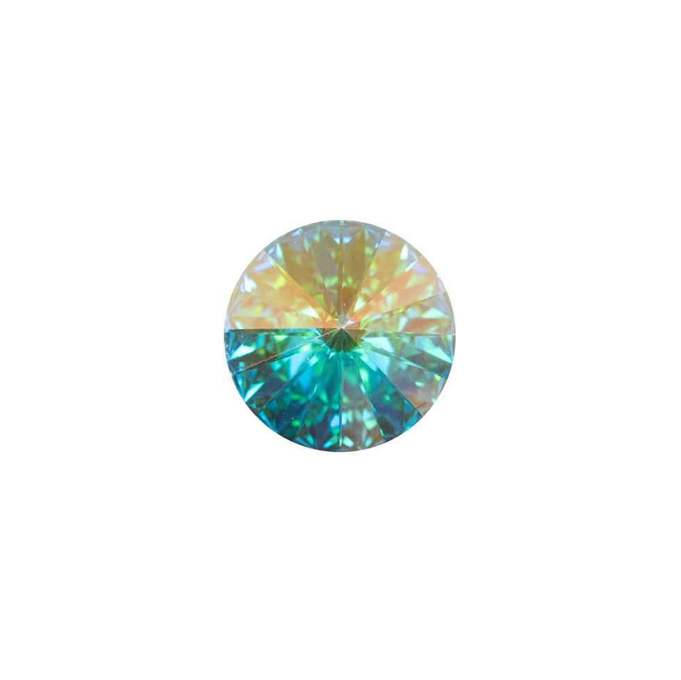 Swarovski Iridescent Crystal Shank Back Button - 20L/12.5mm Swarovski Iridescent Crystal Shank Back Button - 20L/12.5mm