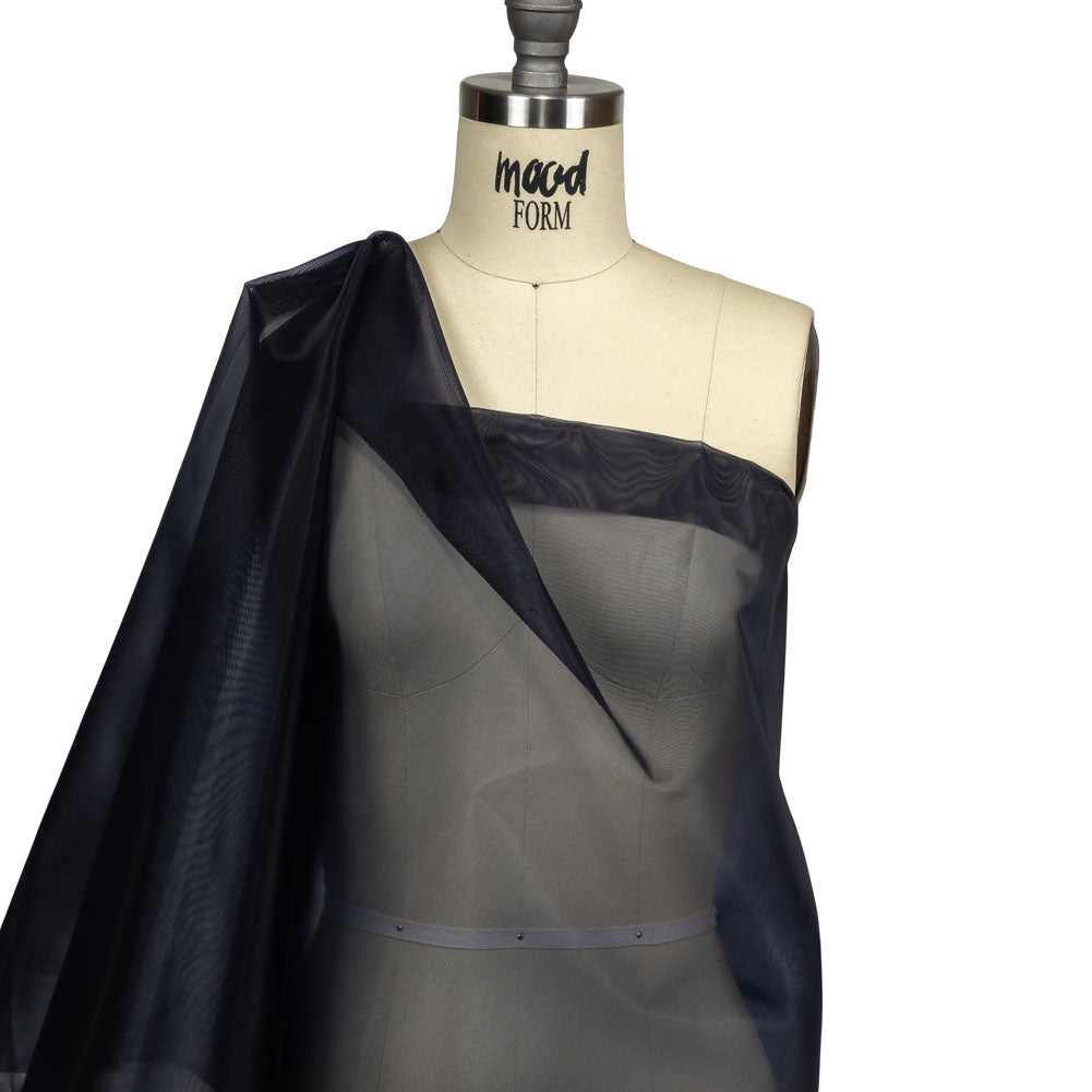Stiff Polyester Organdy - Night Sky - Rhiannon Collection Detail Stiff Polyester Organdy - Night Sky - Rhiannon Collection Detail