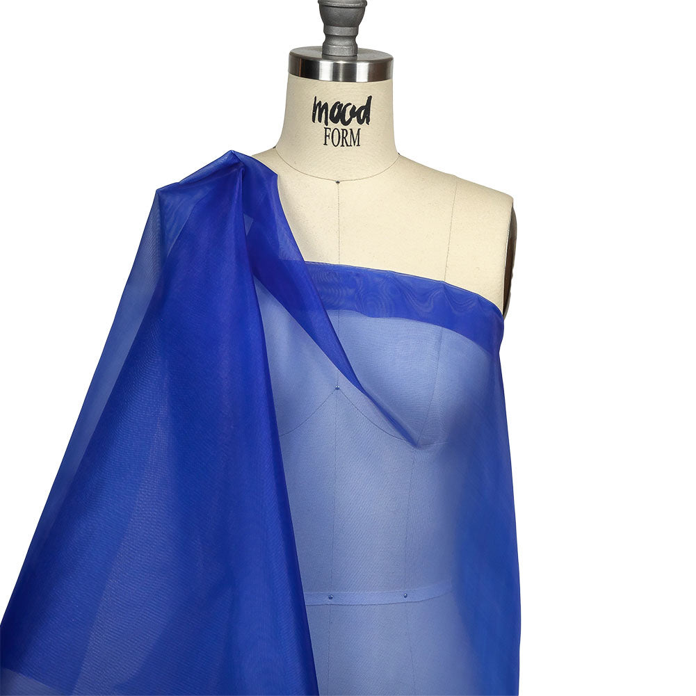 Rhiannon Royal Stiff Polyester Organdy - Detail Rhiannon Royal Stiff Polyester Organdy - Detail