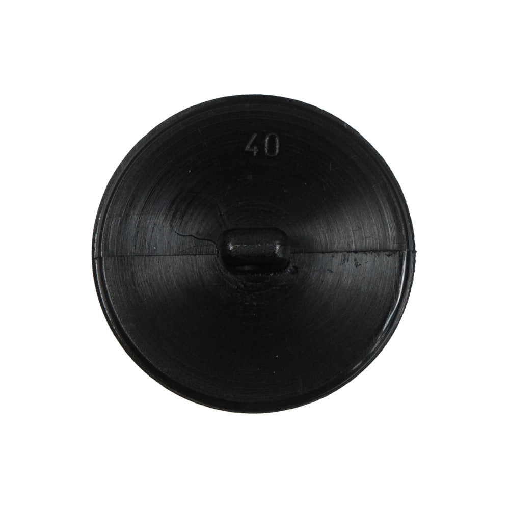 Italian Black Plated Bevel-Cut Button - 40L/25.5mm - Detail Italian Black Plated Bevel-Cut Button - 40L/25.5mm - Detail