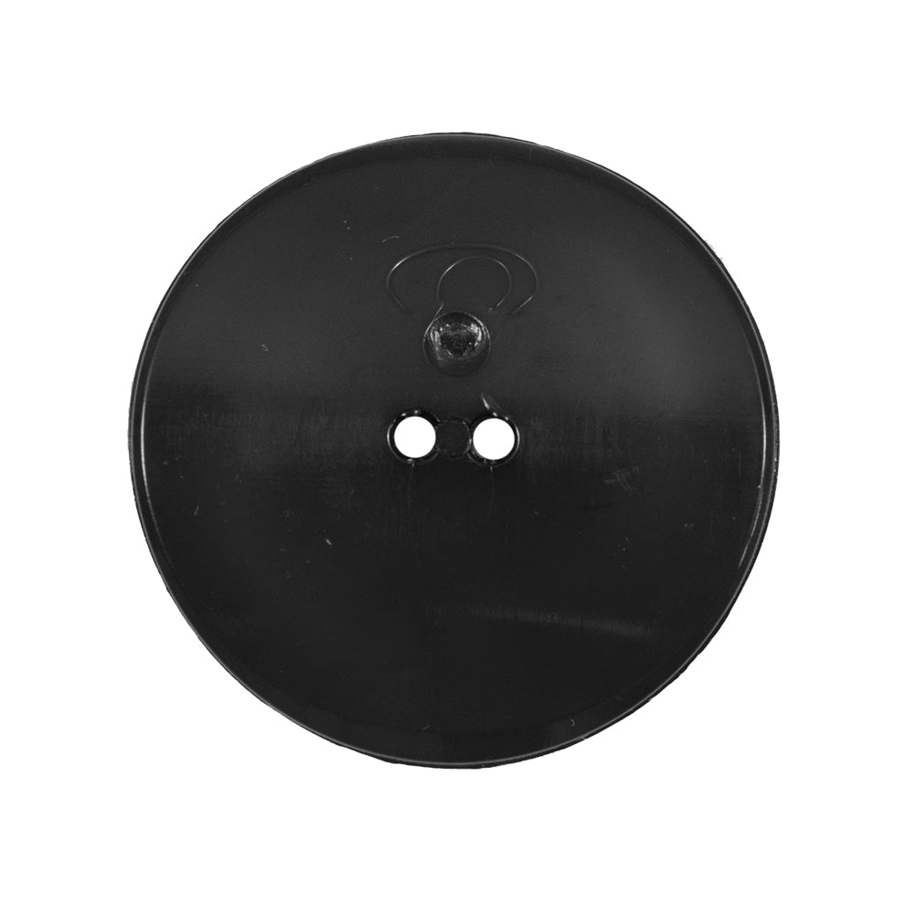 Italian Black Concaved Plastic 2-Hole - 44L/28mm - Detail