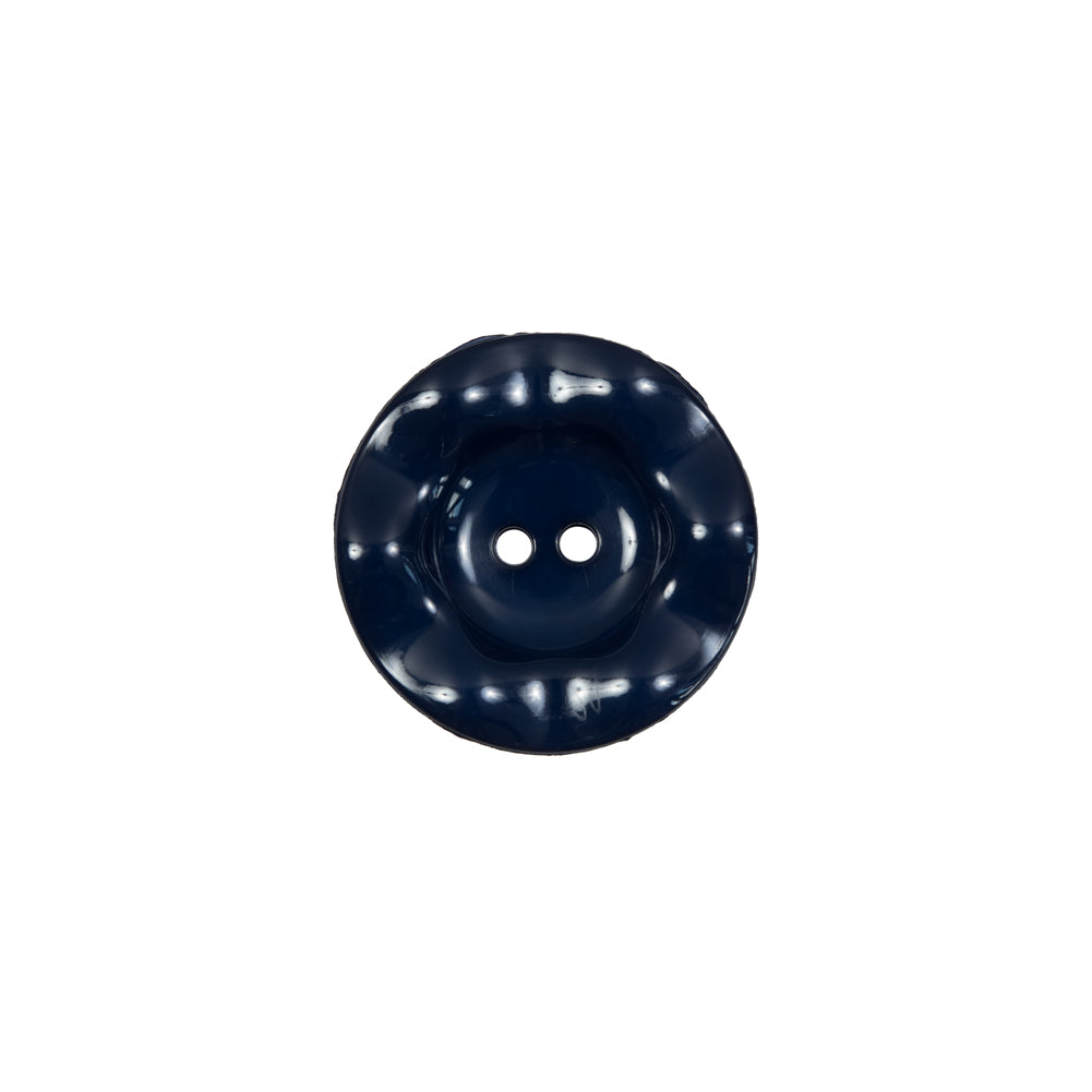 Italian Navy Wavy Plastic 2-Hole - 24L/15mm