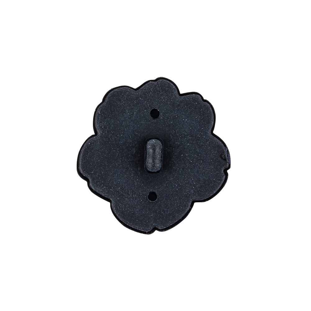 Italian Navy Flower Shank Back Button - 36L/23mm Detail Italian Navy Flower Shank Back Button - 36L/23mm Detail