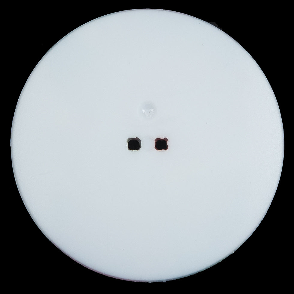 Italian White Floral Printed 2-Hole Button - 64L/40.5mm Detail Italian White Floral Printed 2-Hole Button - 64L/40.5mm Detail