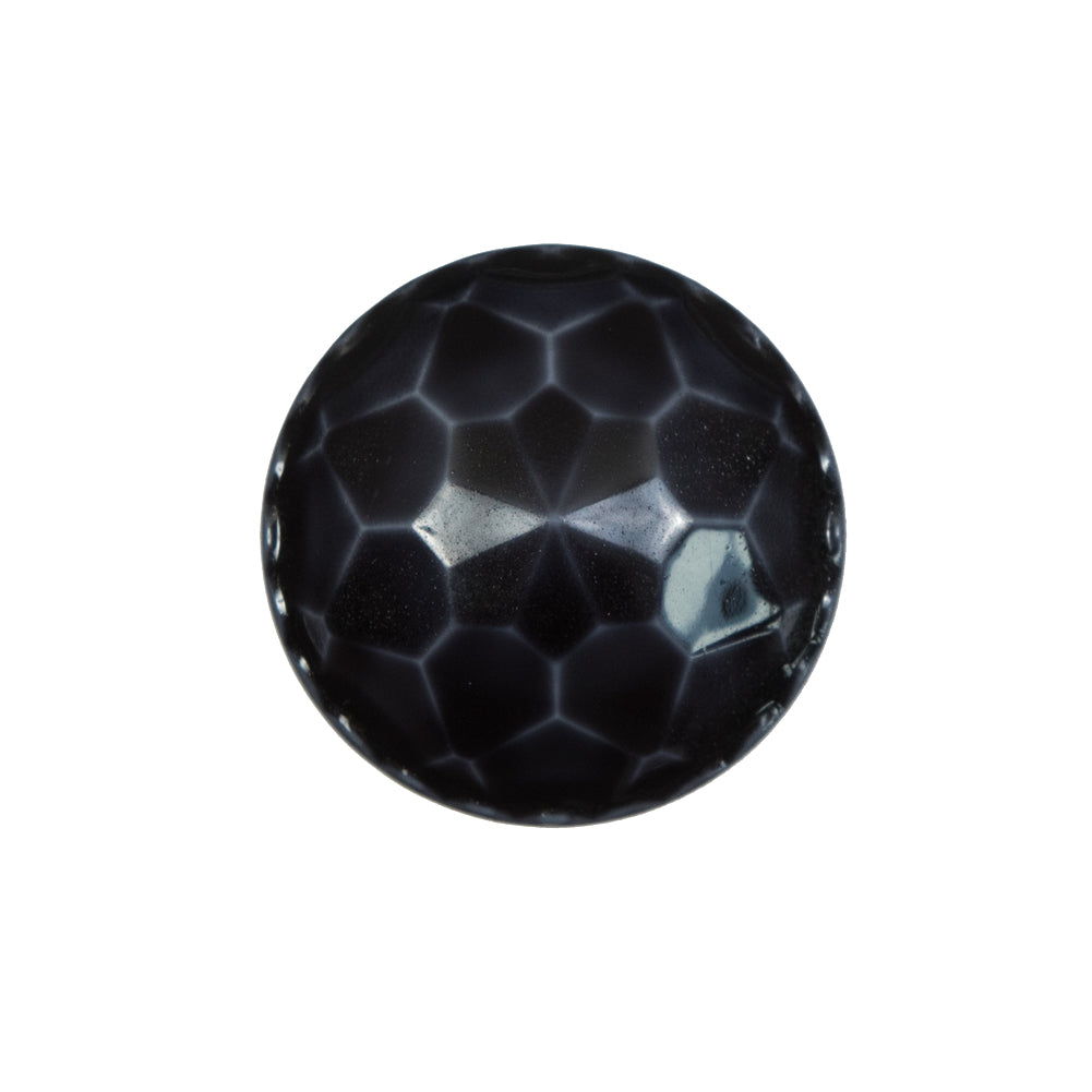 Italian Charcoal Plated Bevel-Cut Button - 36L/23mm