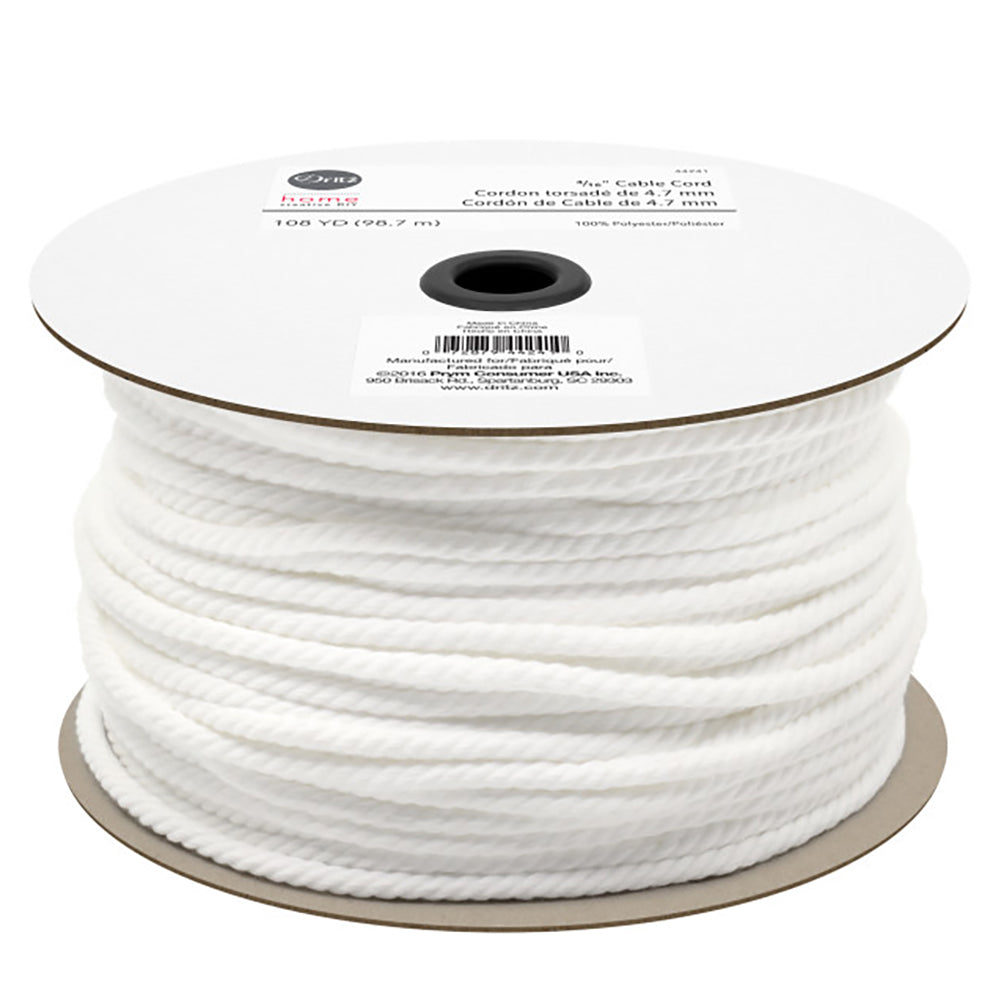 Dritz Home 3/16" Cable Cord - White - 108yds Dritz Home 3/16" Cable Cord - White - 108yds