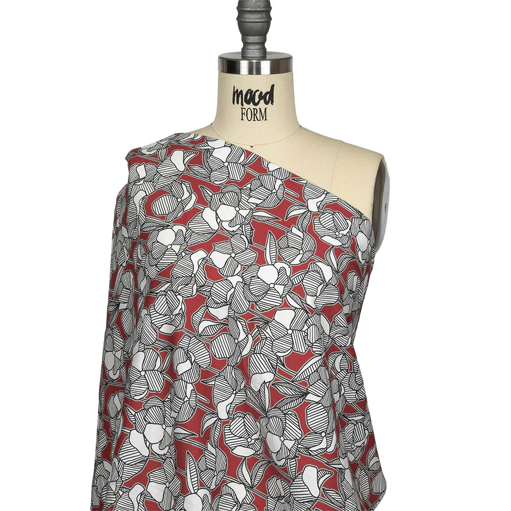 Mood Exclusive Floating World Stretch Cotton Poplin - Drape Mood Exclusive Floating World Stretch Cotton Poplin - Drape