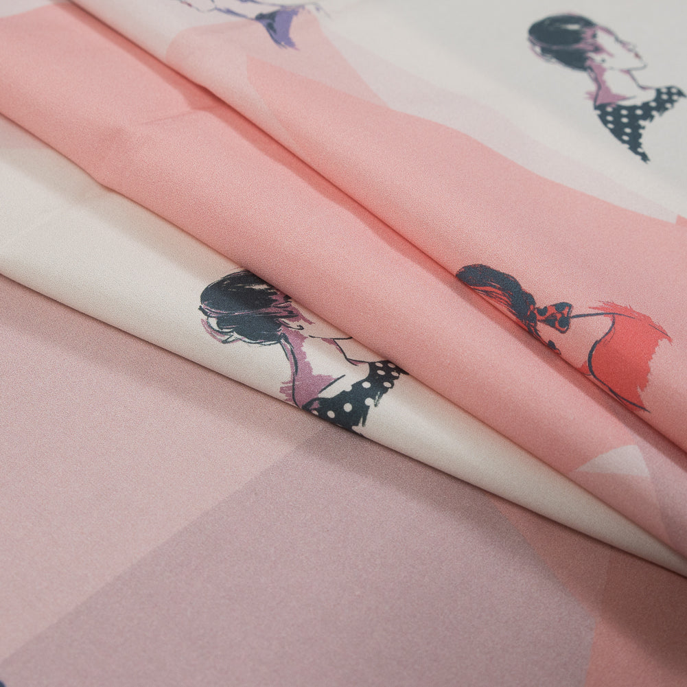 Mood Exclusive Les Femmes en PoisPink Cotton Poplin - Detail Mood Exclusive Les Femmes en PoisPink Cotton Poplin - Detail