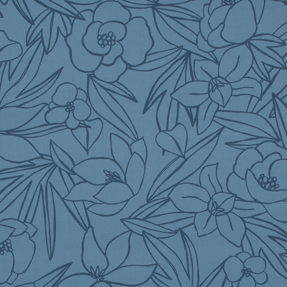 Mood Exclusive Night in Tunisia Blue Cotton Poplin Mood Exclusive Night in Tunisia Blue Cotton Poplin