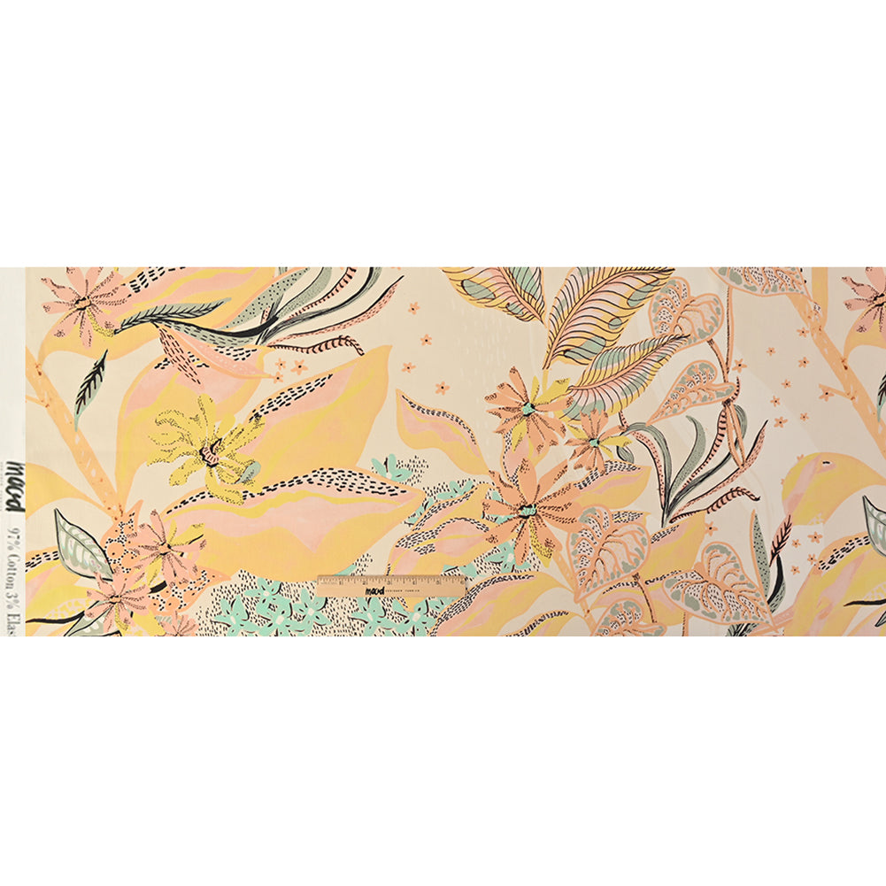 Mood Exclusive Aromatic Reverie Peach Stretch Cotton Sateen - Full Mood Exclusive Aromatic Reverie Peach Stretch Cotton Sateen - Full