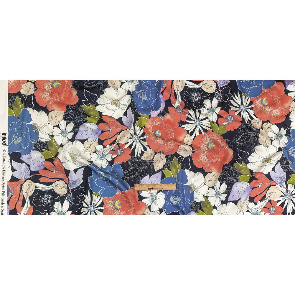 Mood Exclusive Pink and Parisian Night Floral Phantasmagoria Stretch Cotton Sateen Full Mood Exclusive Pink and Parisian Night Floral Phantasmagoria Stretch Cotton Sateen Full