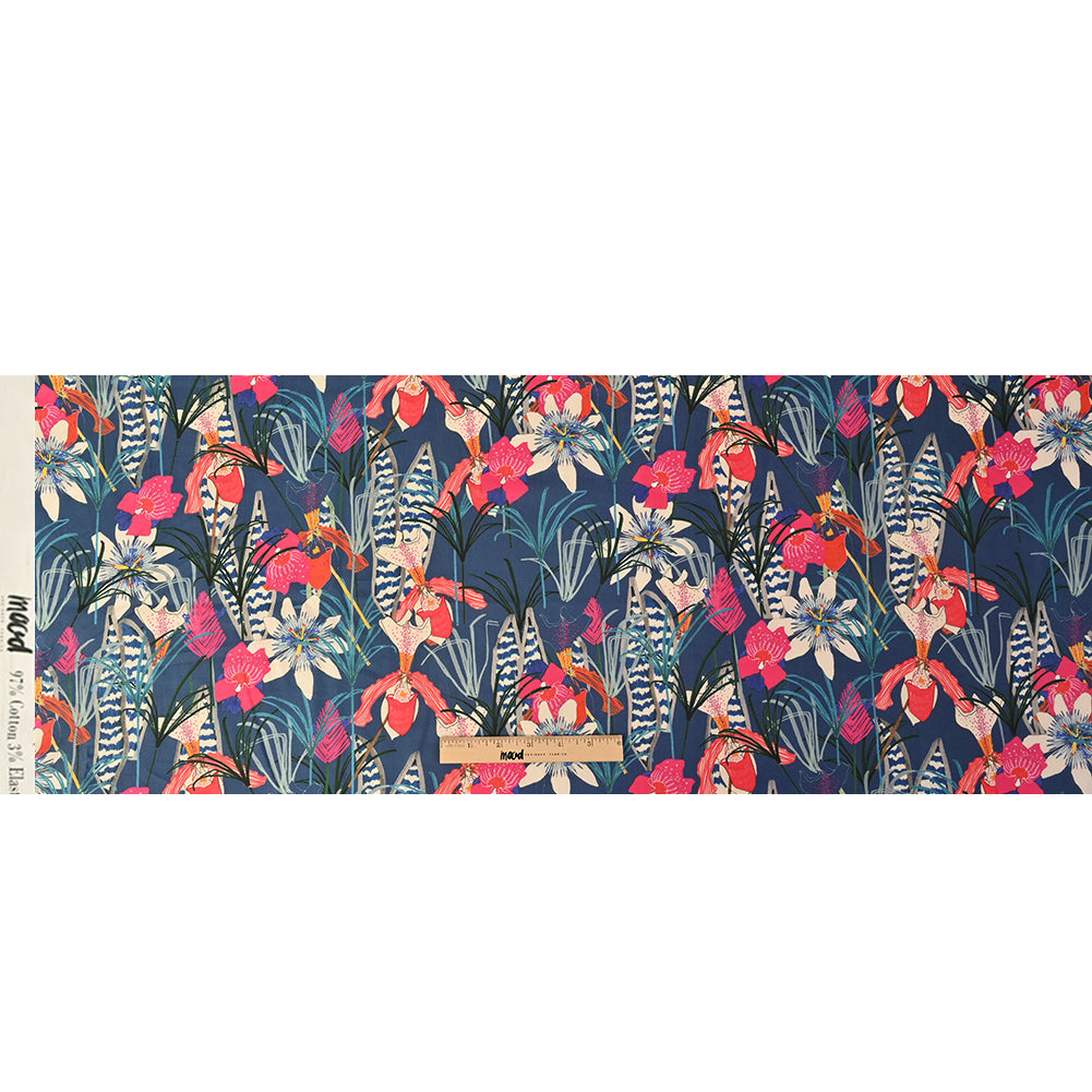 Mood Exclusive Enigmatic Flora Antiqued Navy Cotton Lawn - Full Mood Exclusive Enigmatic Flora Antiqued Navy Cotton Lawn - Full