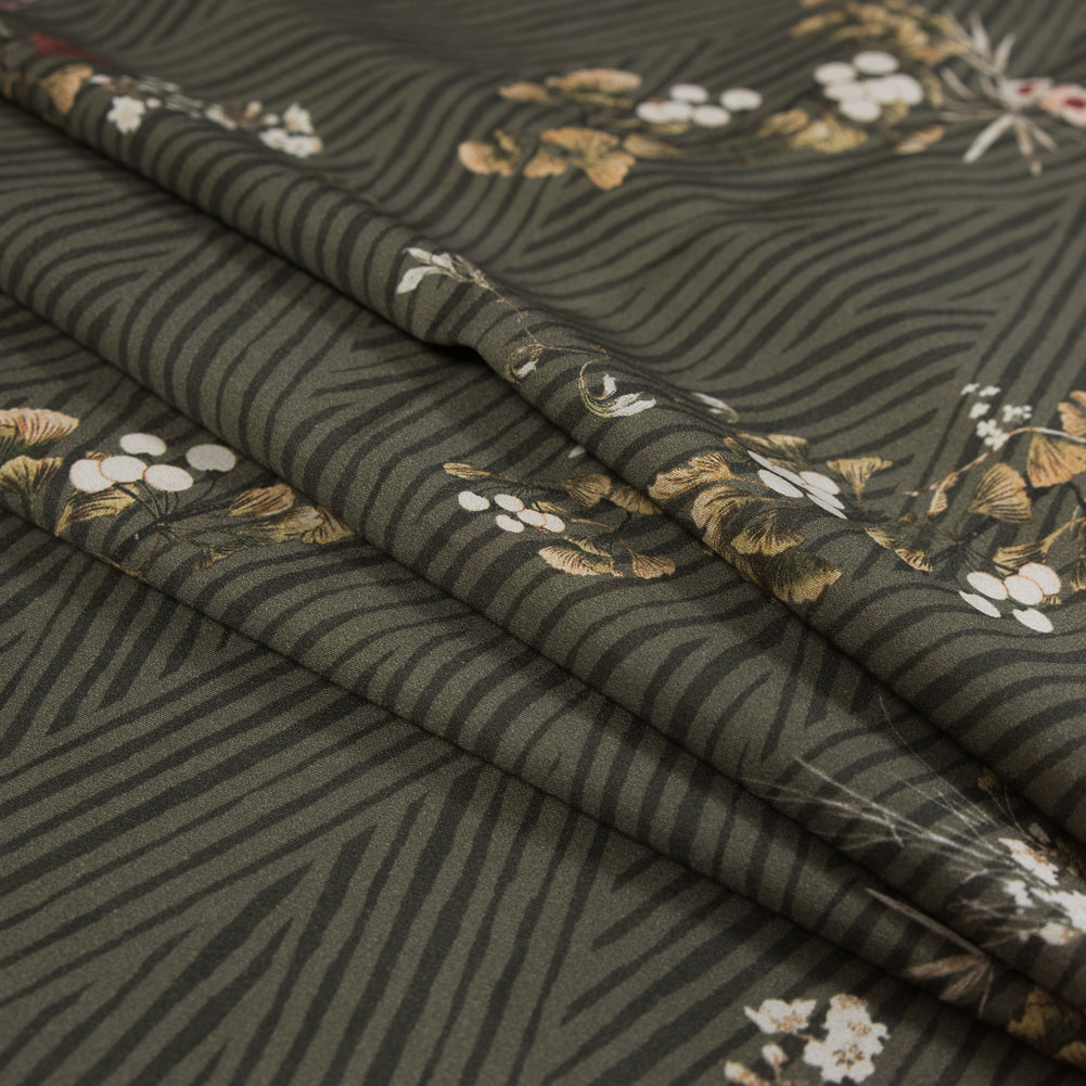 Mood Exclusive Cultivation of Gratification Olive Stretch Cotton Sateen - Folded Mood Exclusive Cultivation of Gratification Olive Stretch Cotton Sateen - Folded