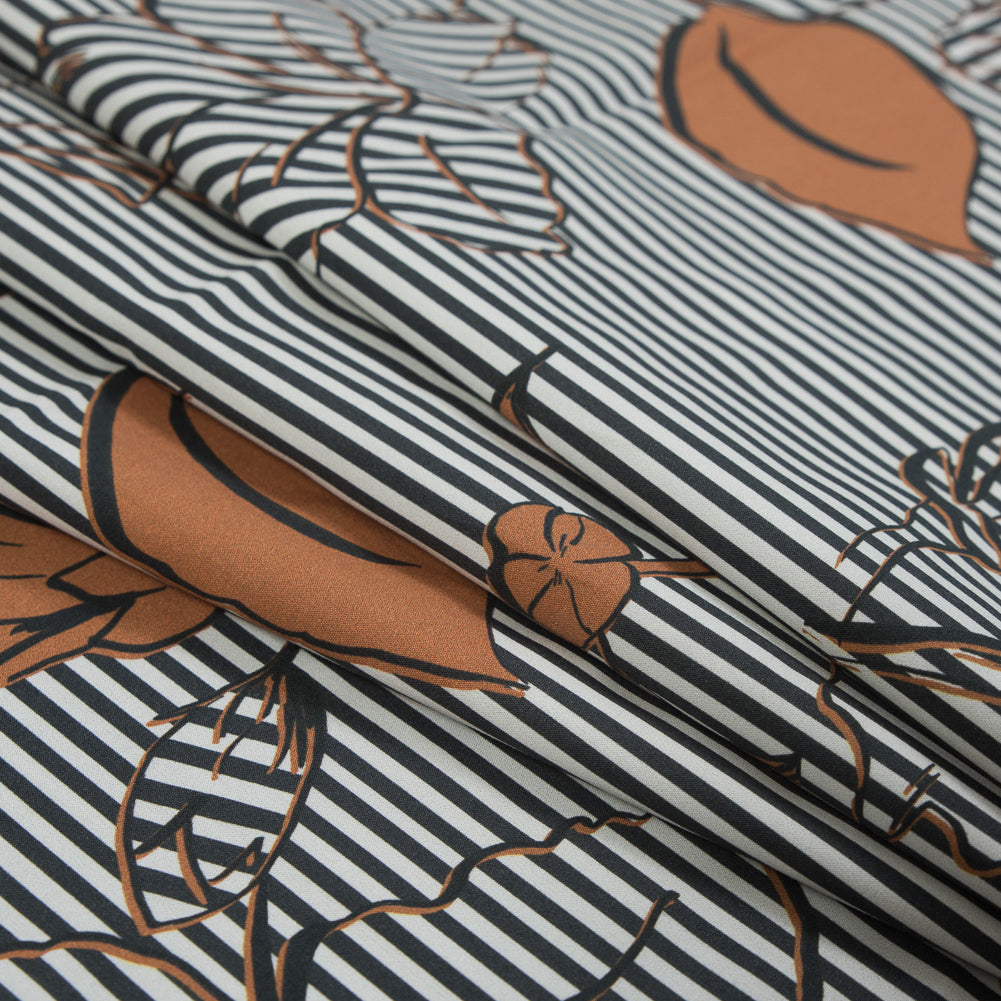 Mood Exclusive Flores de Alegría Burnt Orange Cotton Poplin - Folded Mood Exclusive Flores de Alegría Burnt Orange Cotton Poplin - Folded