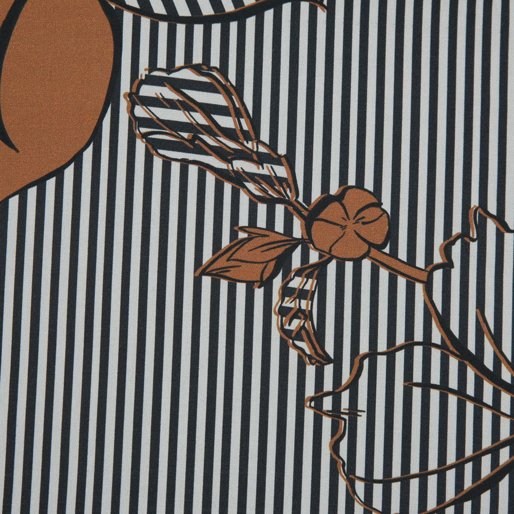 Mood Exclusive Flores de Alegría Burnt Orange Cotton Poplin - Detail Mood Exclusive Flores de Alegría Burnt Orange Cotton Poplin - Detail