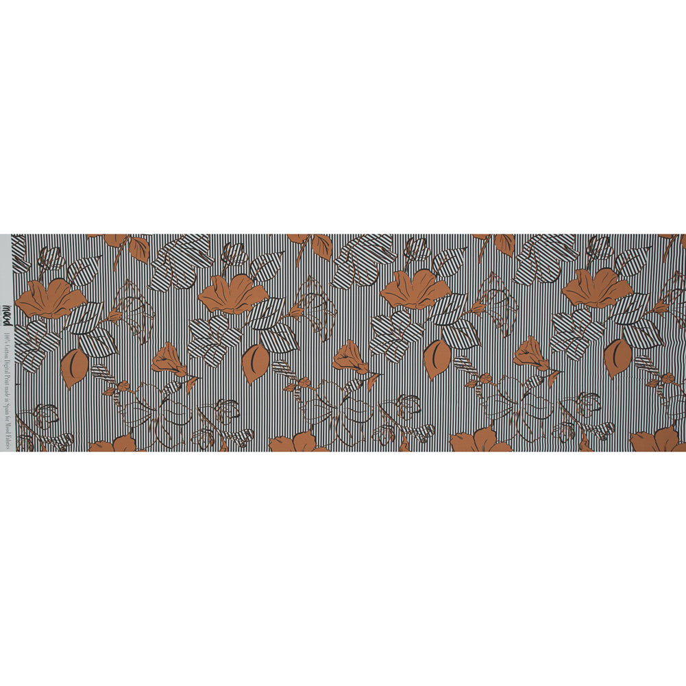 Mood Exclusive Flores de Alegría Burnt Orange Cotton Poplin - Full Mood Exclusive Flores de Alegría Burnt Orange Cotton Poplin - Full