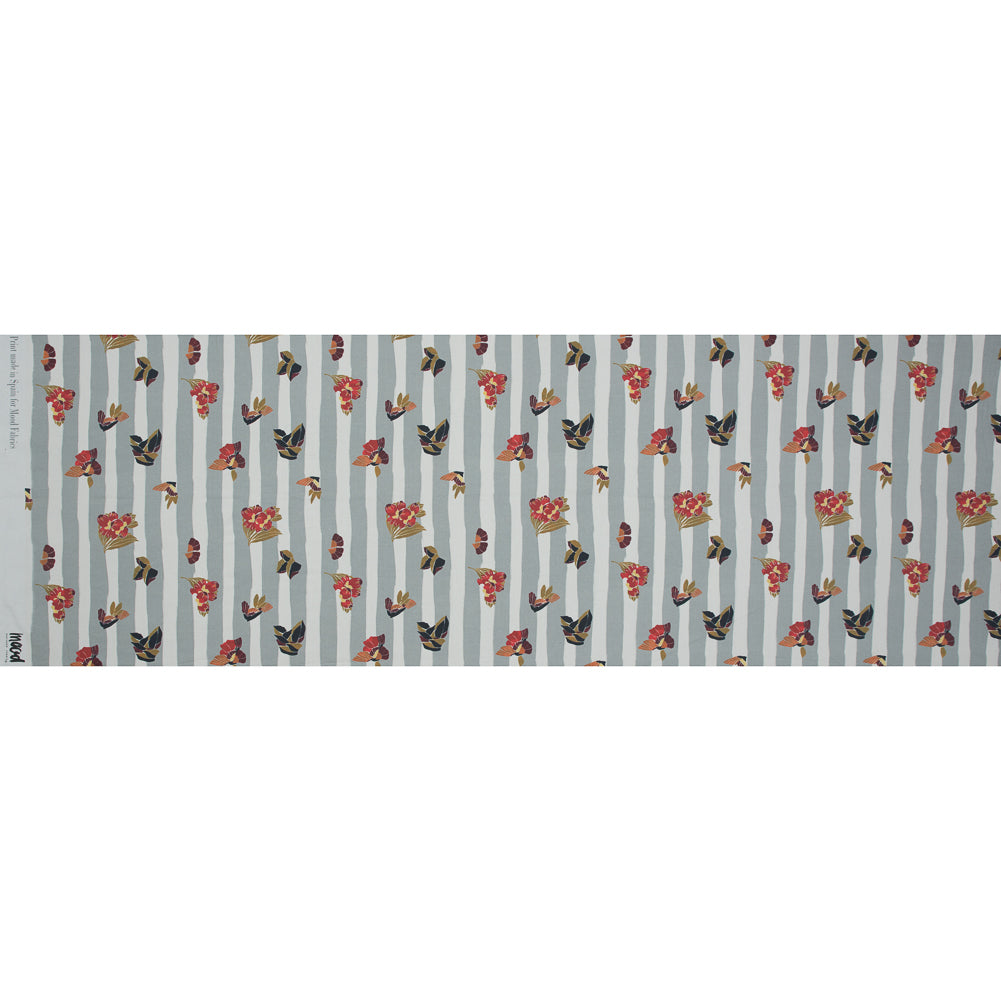 Mood Exclusive Flores de Vitalidad Gray Cotton Poplin - Folded Mood Exclusive Flores de Vitalidad Gray Cotton Poplin - Folded