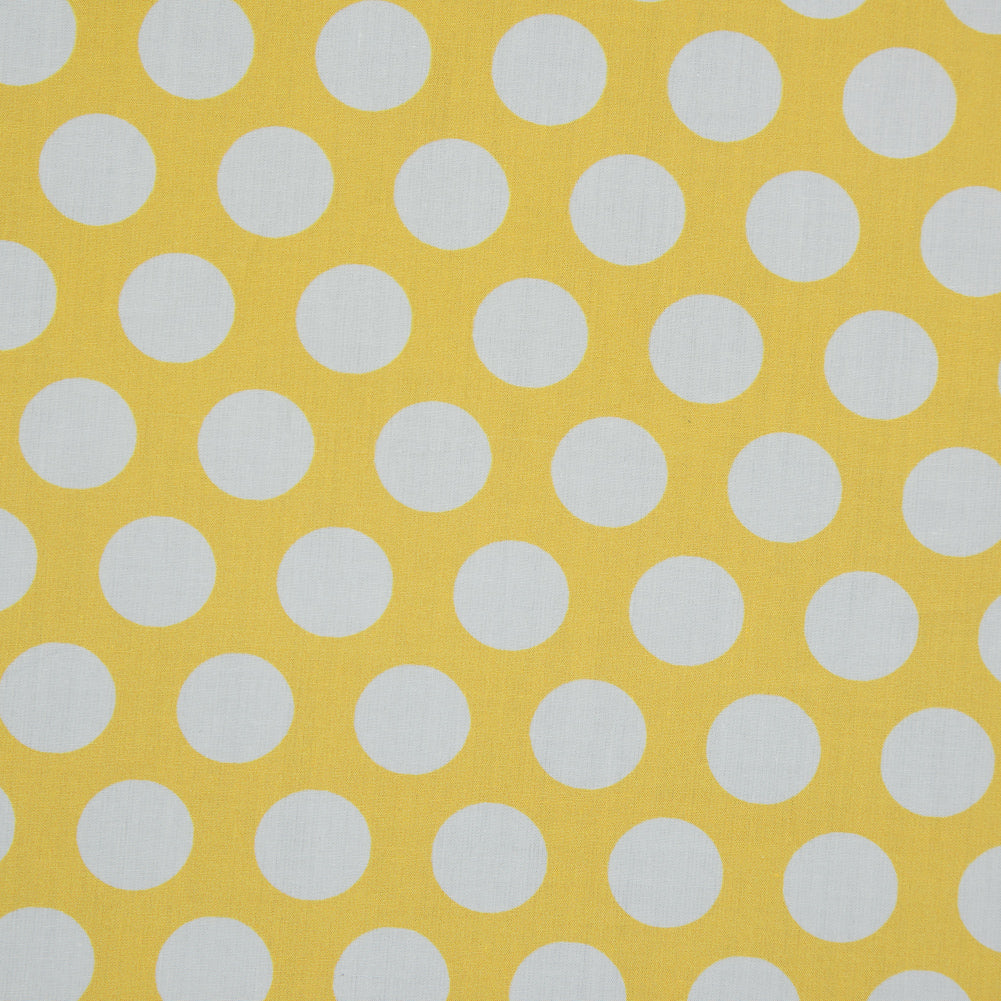 Mood Exclusive Dipping Dots Yellow Cotton Poplin - Full Mood Exclusive Dipping Dots Yellow Cotton Poplin - Full