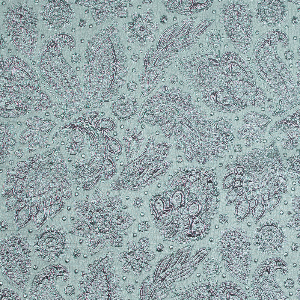 Rose Gold and Seafoam Luxury Paisley Metallic Brocade Rose Gold and Seafoam Luxury Paisley Metallic Brocade