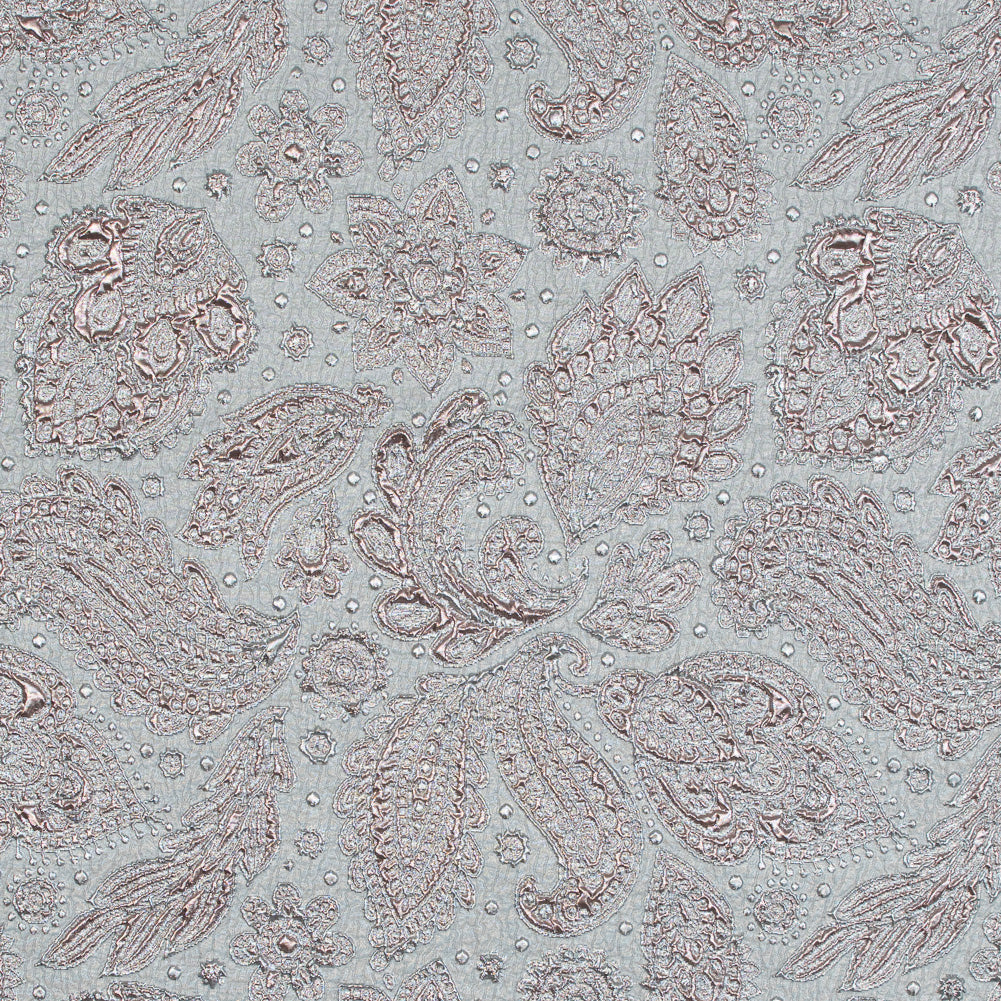 Rose Gold and Silver Luxury Paisley Metallic Brocade Rose Gold and Silver Luxury Paisley Metallic Brocade