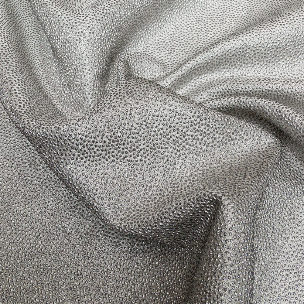 Metallic Silver Cheetah Spotted Luxury Brocade Detail Metallic Silver Cheetah Spotted Luxury Brocade Detail