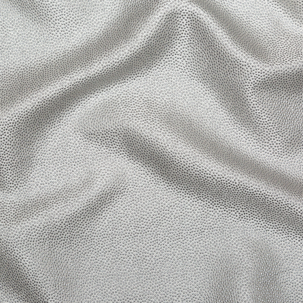 Metallic Silver Cheetah Spotted Luxury Brocade Metallic Silver Cheetah Spotted Luxury Brocade