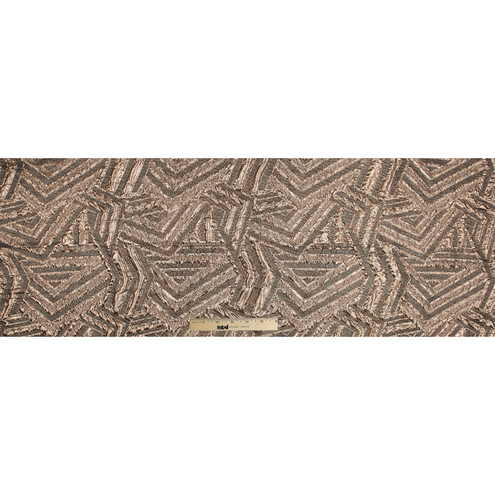Charcoal and Gold Luxury Geometric Metallic Brocade Folded Charcoal and Gold Luxury Geometric Metallic Brocade Folded