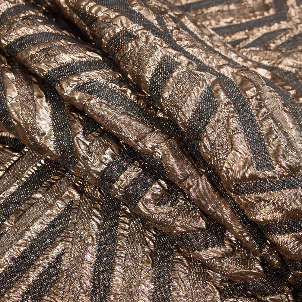 Charcoal and Gold Luxury Geometric Metallic Brocade Detail Charcoal and Gold Luxury Geometric Metallic Brocade Detail