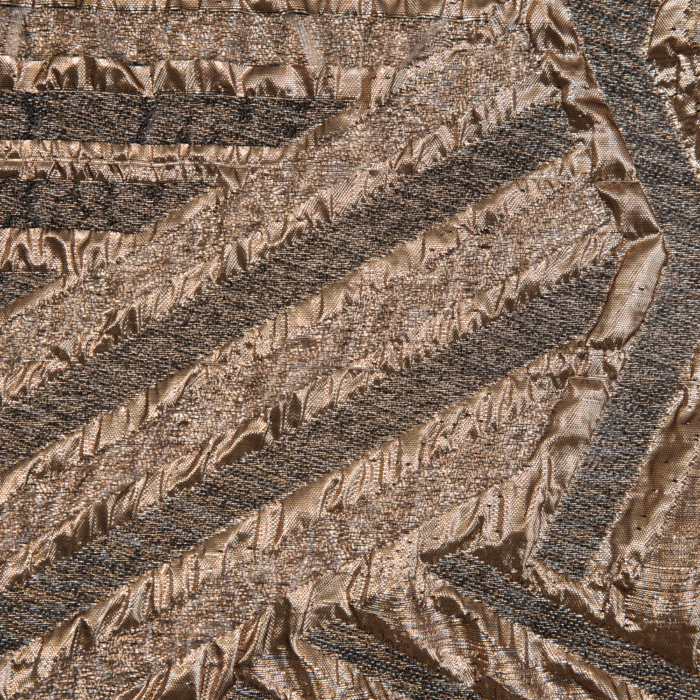 Charcoal and Gold Luxury Geometric Metallic Brocade Full Charcoal and Gold Luxury Geometric Metallic Brocade Full