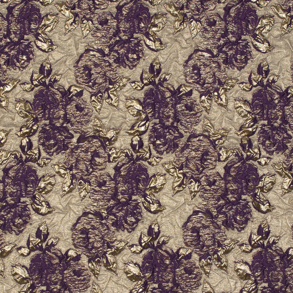 Regal Purple Luxury Floral Metallic Brocade Regal Purple Luxury Floral Metallic Brocade