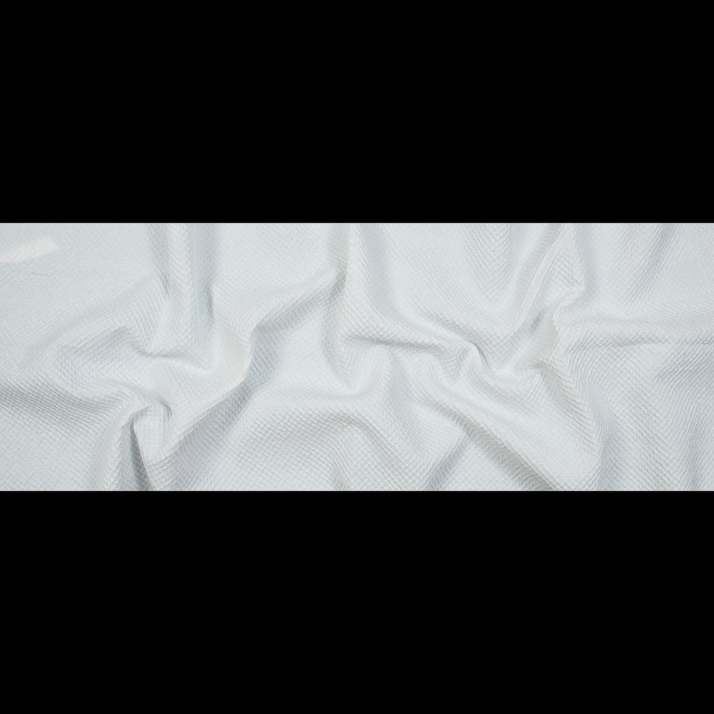 Metallic White Diamond Quilted Brocade - Folded Metallic White Diamond Quilted Brocade - Folded