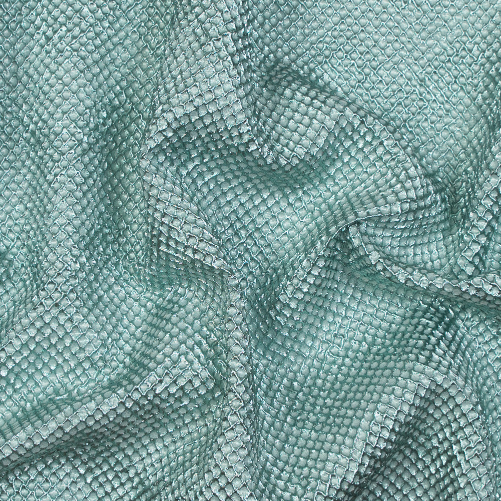 Metallic Mint Diamond Quilted Brocade Metallic Mint Diamond Quilted Brocade